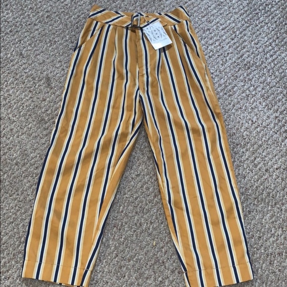 Free People Pants - Free People Striped Tapered Pants with belt